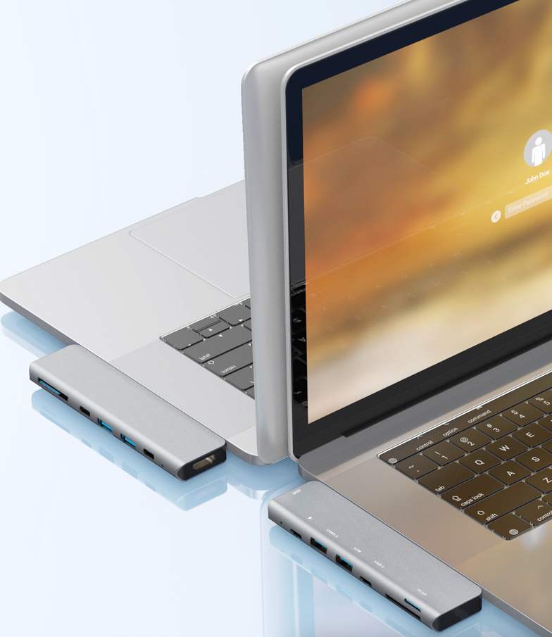 USB-C Hub for MacBook Pro & Air — 4-in-1 to 7-in-1