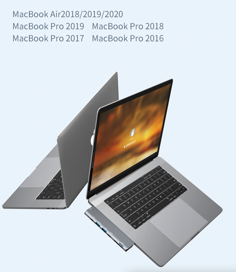 USB-C Hub for MacBook Pro & Air — 4-in-1 to 7-in-1