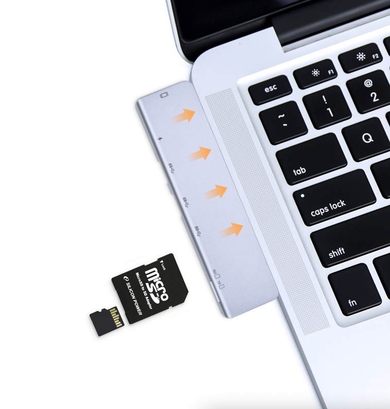 USB-C Hub for MacBook Pro & Air — 4-in-1 to 7-in-1