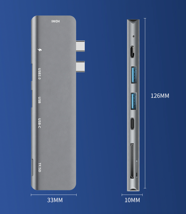 USB-C Hub for MacBook Pro & Air — 4-in-1 to 7-in-1