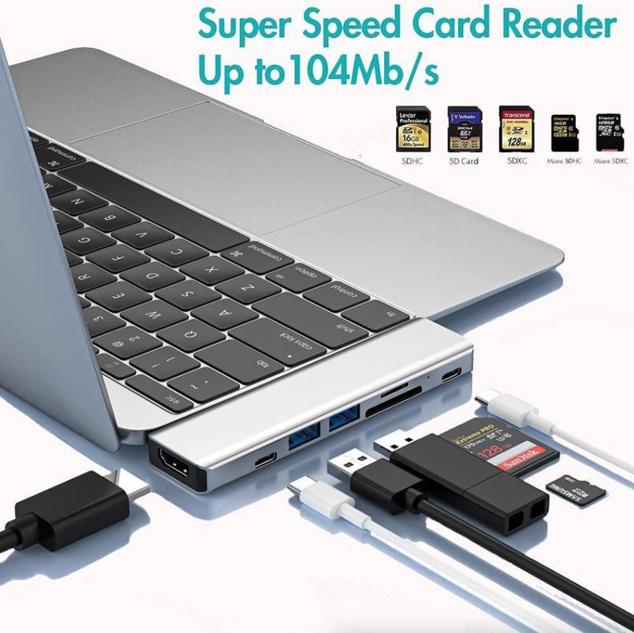 USB-C Hub for MacBook Pro & Air — 4-in-1 to 7-in-1