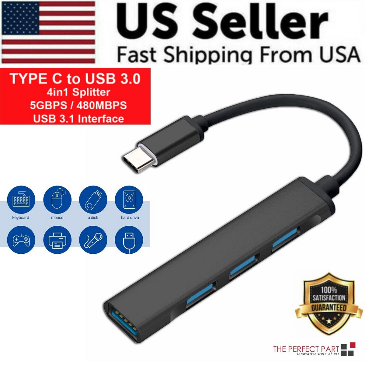 USB-C Hub for MacBook Pro & Air — 4-in-1 to 7-in-1